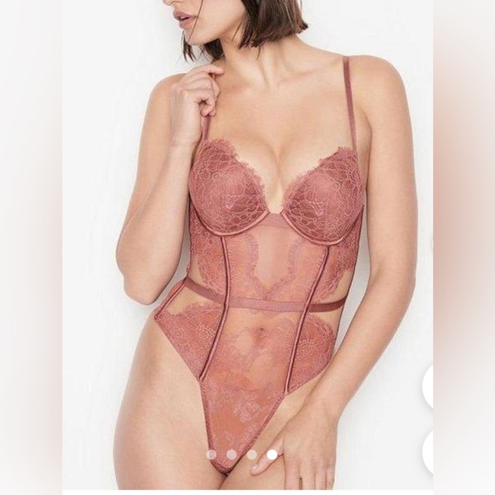Elegant Lace Bodysuit in Rose by VS